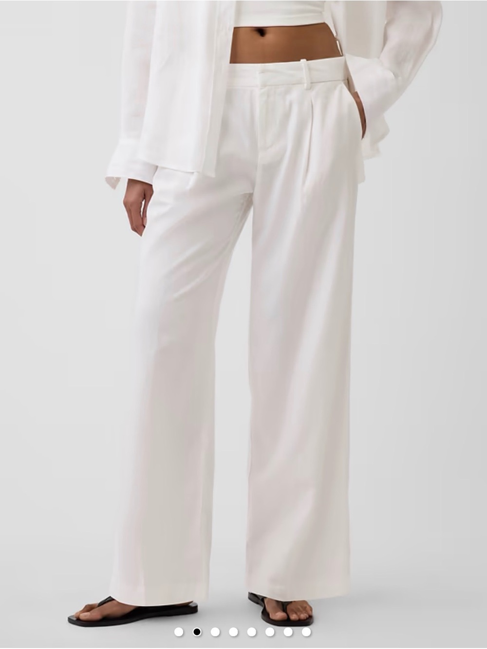 Size 0 Gap Linen White Trousers